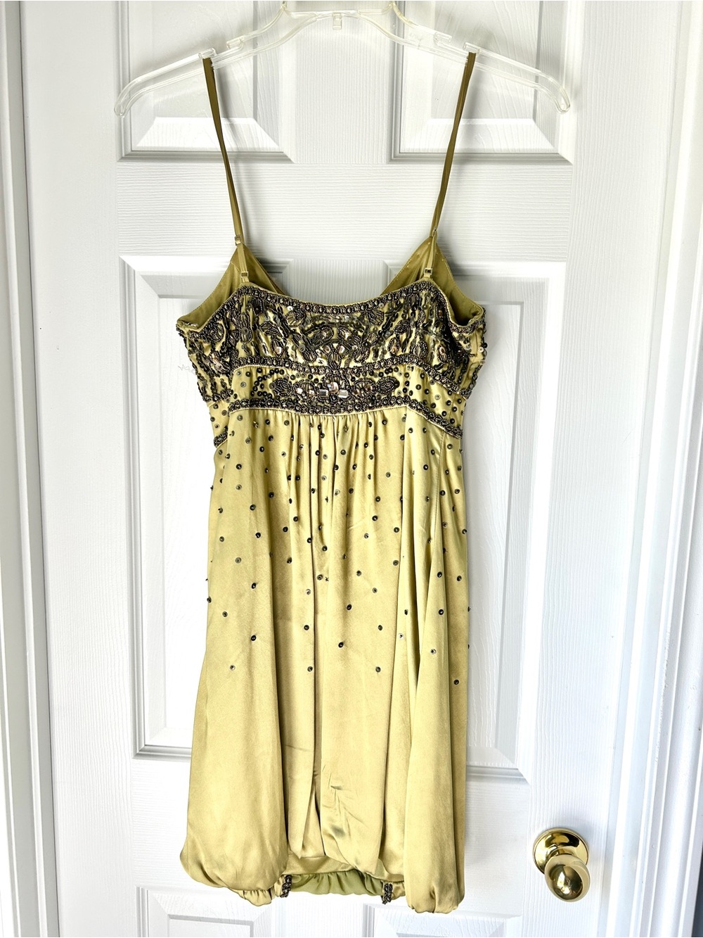 Sue Wong Nocturne Beaded Olive Mini Dress - Picture 5 of 9